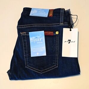 7forAll Mankind skinnie straight leg jeans.